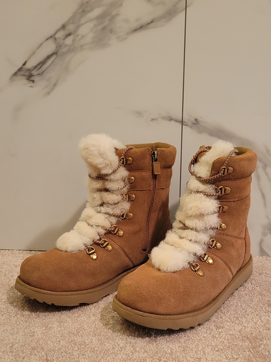 UGG Other - UGG Viki Suede Chestnut Boots-Size 4 Big Kids-Girls